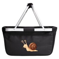 Einkaufskorb faltbar Schnecke Comic 20 Liter Black