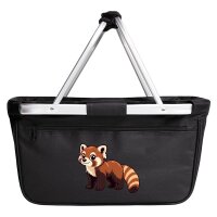 Einkaufskorb faltbar Roter Panda Comic 20 Liter Black