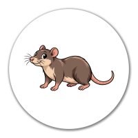 Aufkleber Ratte Comic 10cm rund
