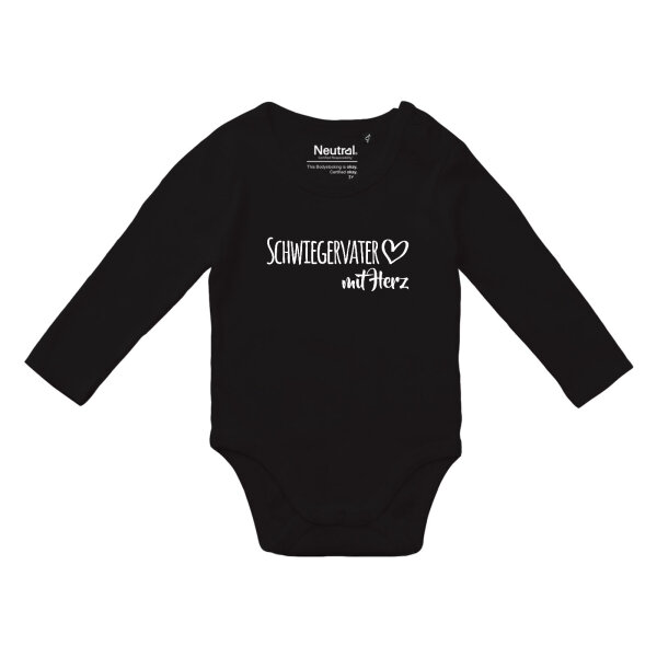 Babybody Schwiegervater mit Herz, Bio-Baumwolle