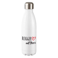 Trinkflasche Blogger mit Herz, 500 ml