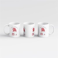 Kaffeetasse Merry Christmas Wichtel Weiß 330ml