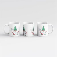 Kaffeetasse Wichtel Merry Christmas Weiß 330ml