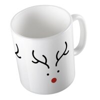 Kaffeetasse Rentier Rudolph Weiß 330ml
