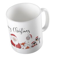 Kaffeetasse Merry Christmas Familie Weiß 330ml