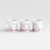 Kaffeetasse Merry Christmas Familie Weiß 330ml