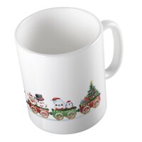 Kaffeetasse Weihnachtszug Weiß 330ml