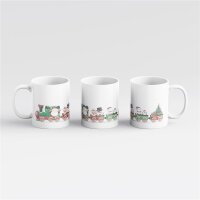 Kaffeetasse Weihnachtszug Weiß 330ml