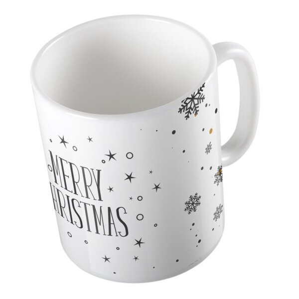 Kaffeetasse Merry Christmas Snow Weiß 330ml