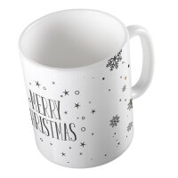 Kaffeetasse Merry Christmas Snow Weiß 330ml