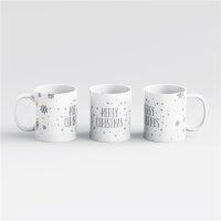 Kaffeetasse Merry Christmas Snow Weiß 330ml