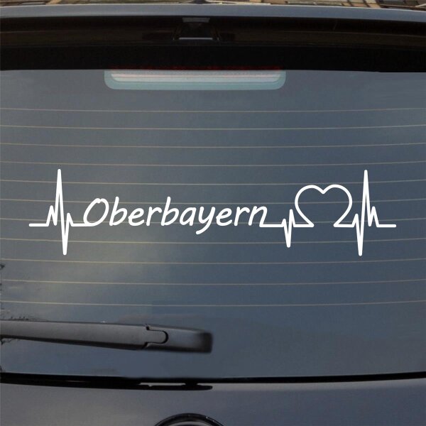 Heckscheibenaufkleber Oberbayern Herzschlag  ca. 55x12.9cm