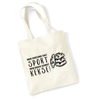Jutebeutel Verstand Sport Bauch Kekse 10 Liter