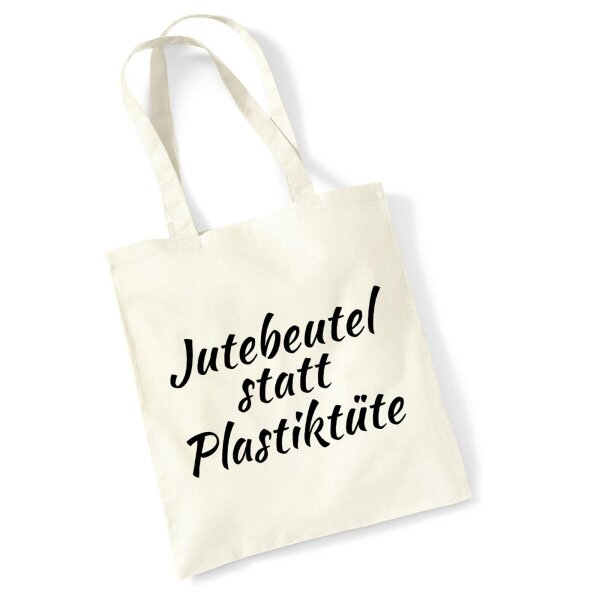 Jutebeutel statt Plastiktüte 10 Liter