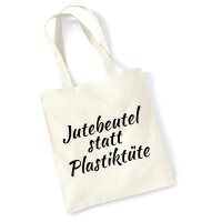 Jutebeutel statt Plastiktüte 10 Liter