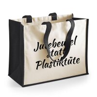 Jutetasche statt Plastiktüte Black 21 Liter