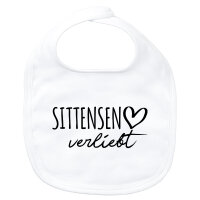 Baby Lätzchen Sittensen verliebt Klettverschluss