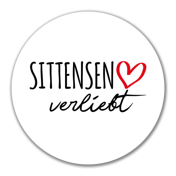 Aufkleber Sittensen verliebt 10cm Sticker