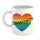 Kaffeetasse Schaafenstraße Herz Pride Weiß 330ml
