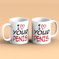 Kaffeetasse I love your Penis Weiß 330ml