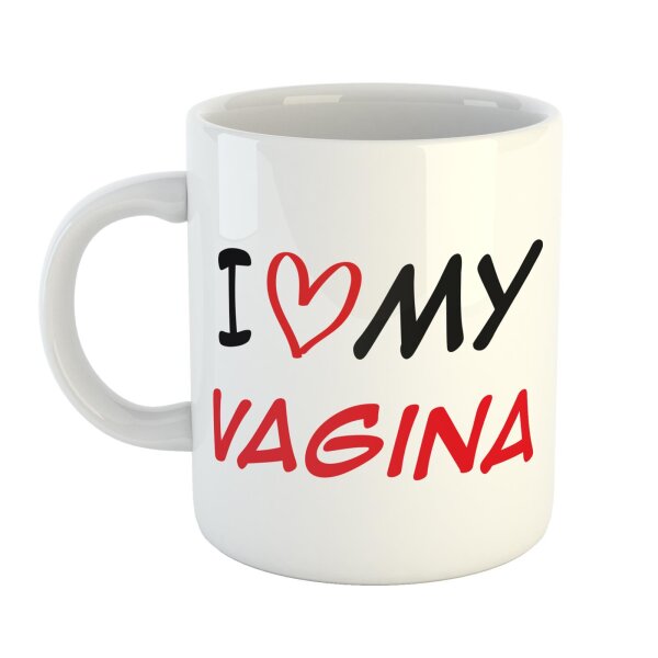 Kaffeetasse I love my Vagina Weiß 330ml