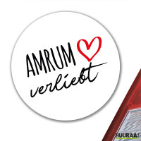 Aufkleber Amrum verliebt 10cm Sticker