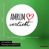 Aufkleber Amrum verliebt 10cm Sticker