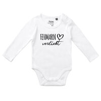 Unisex Babybody Fehmarn verliebt Größe 74 White