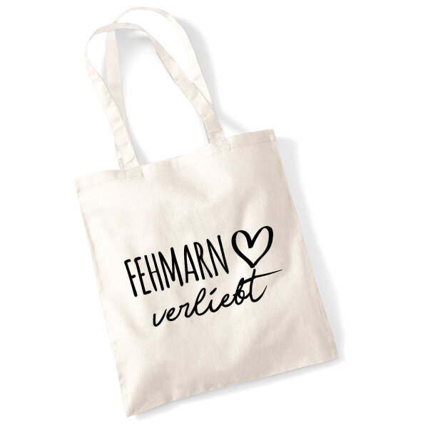 Jutebeutel Fehmarn verliebt 10 Liter