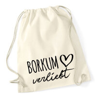 Turnbeutel Borkum verliebt 12 Liter