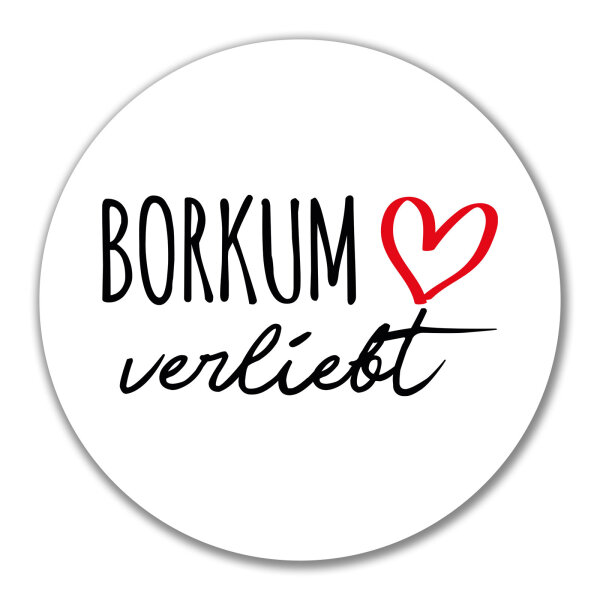 Aufkleber Borkum verliebt 10cm Sticker