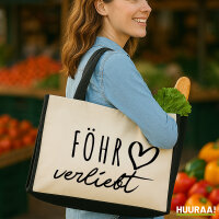 Jutetasche Föhr verliebt 21 Liter Black