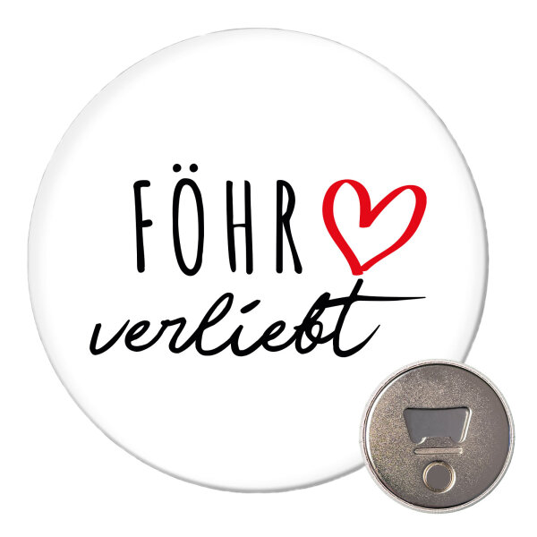 Magnet Föhr verliebt 59mm Kühlschrankmagnet