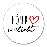 Aufkleber Föhr verliebt 10cm Sticker