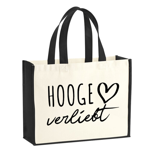 Jutetasche Hooge verliebt 21 Liter Black