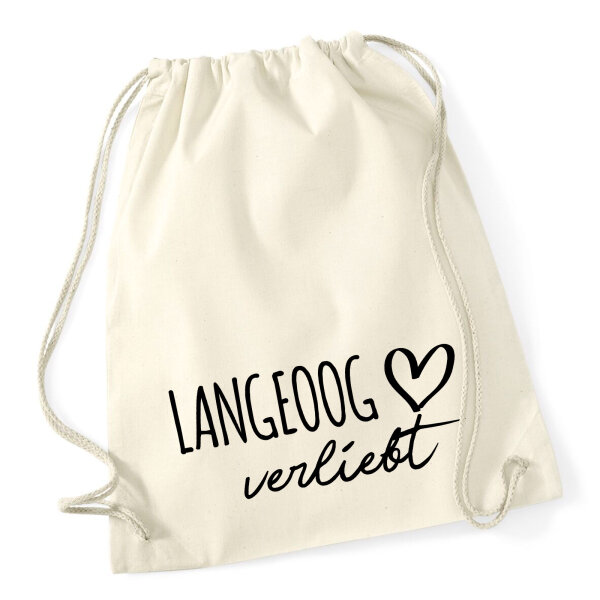 Turnbeutel Langeoog verliebt 12 Liter