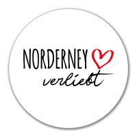 Aufkleber Norderney verliebt 10cm Sticker