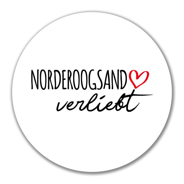 Aufkleber Norderoogsand verliebt 10cm Sticker