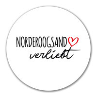 Aufkleber Norderoogsand verliebt 10cm Sticker