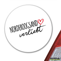 Aufkleber Norderoogsand verliebt 10cm Sticker