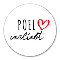 Aufkleber Poel verliebt 10cm Sticker