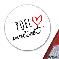 Aufkleber Poel verliebt 10cm Sticker