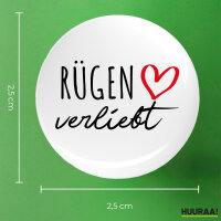 Button Rügen verliebt Größe 25mm