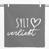Zierkissenbezug Sylt verliebt 40x40cm Steel Grey