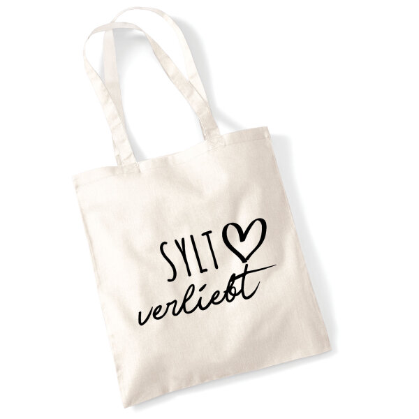 Jutebeutel Sylt verliebt 10 Liter
