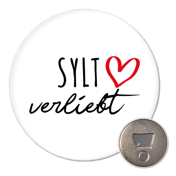 Magnet Sylt verliebt 59mm Kühlschrankmagnet Flaschenöffner
