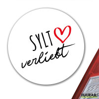 Aufkleber Sylt verliebt 10cm Sticker