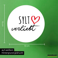 Aufkleber Sylt verliebt 10cm Sticker