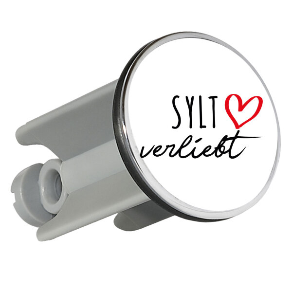 Waschbeckenstöpsel Sylt verliebt 4cm Abflussstopfen