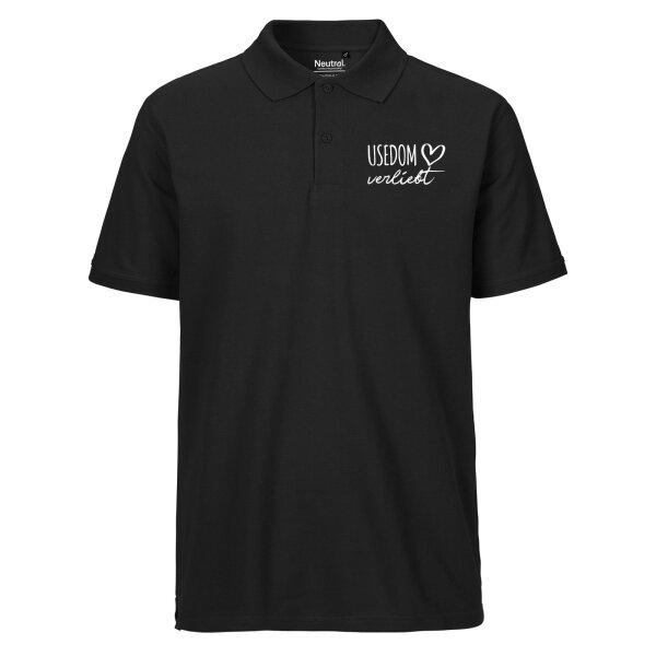 Herren Polo Shirt Usedom verliebt Größe S-3XL